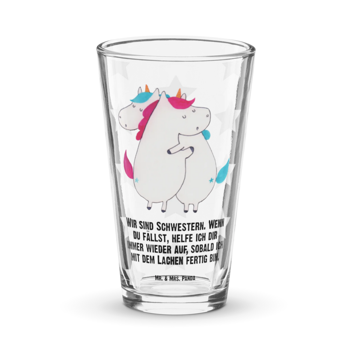 Premium drinking glass unicorns Embrace