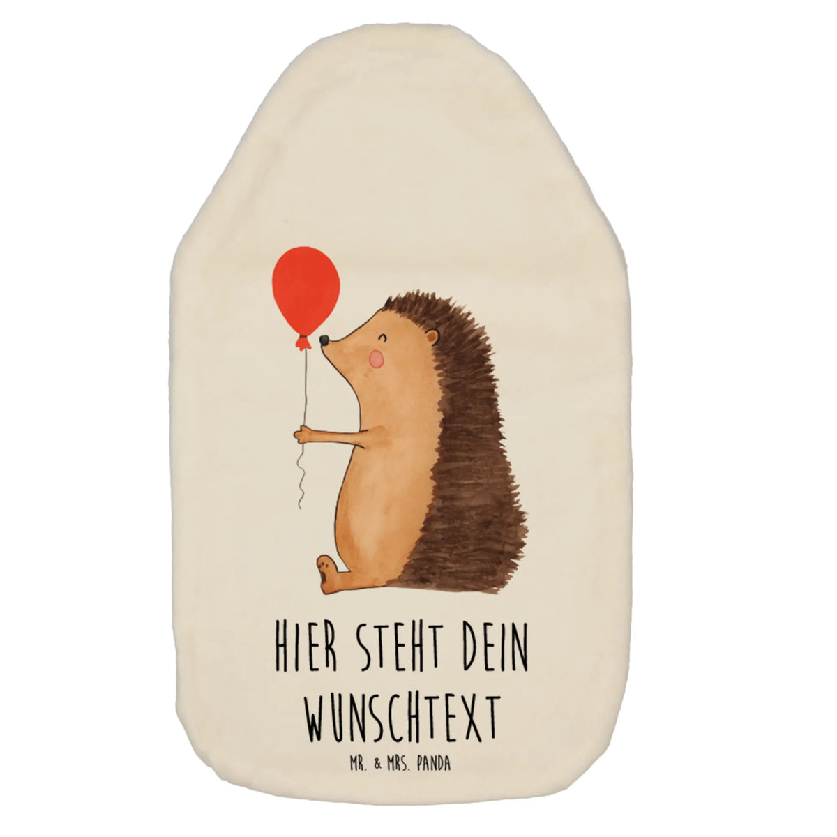 Personalised hot water bottle Hedgehog balloon small animals, cute, funny, cute animal motives, hand drawn, small world, funny sayings, good mood, happy, gifts, gift ideas, special gifts, animal lover, card, Birthday, Happy Birthday, hedgehog, Birthday Child, Balloon