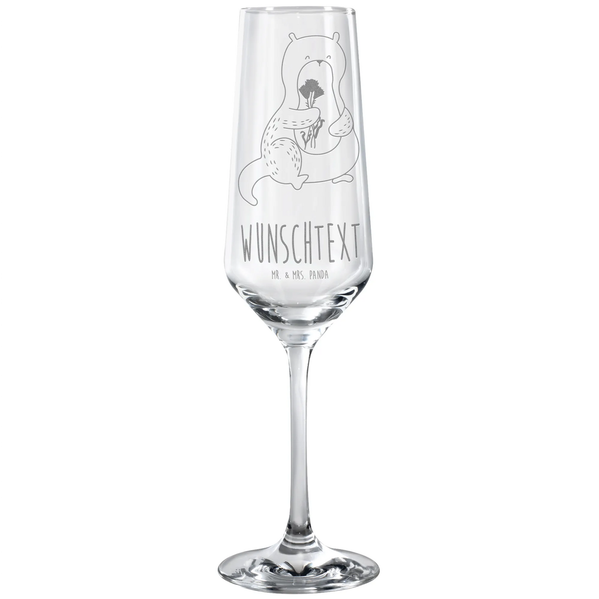 Personalisiertes Sektglas Otter Blumenstrauß Sektglas mit Gravur, Sektglas Mit Namen, Design-Sektglas Mit Gravur, personalisiertes Sektglas, Champagnerglas Gravur, Personalisiertes Champagnerglas, Dekoratives Sektglas Mit Wunschnamen, Sektglas personalisiert, Sektglas personalisieren, Champagnerglas Mit Namensgravur, graviertes sektglas, Sektglas gravieren lassen, Champagnerglas mit Gravur, Otter, Fischotter, Seeotter, Otter Seeotter See Otter