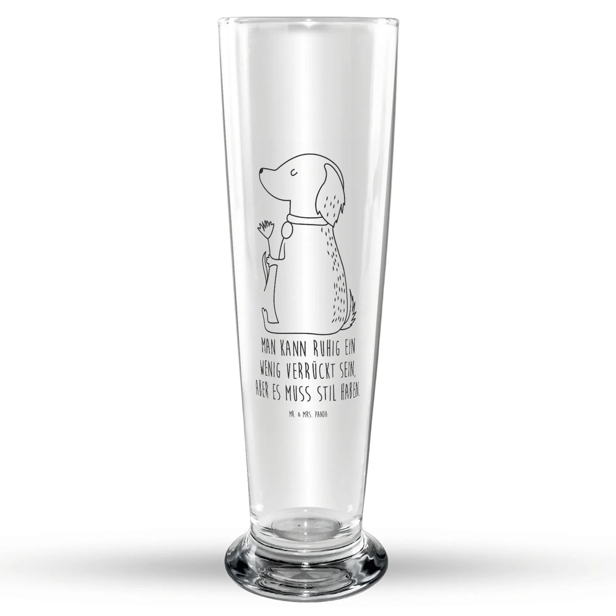 Weizenglas Hund Blume Weizenbier Glas, Weizen Glas, Bierglas, Mr & Mrs Panda Weizenglas, Weißbierglas, Bier Glas, Hund, Hunderasse, Hundebesitzer, Hundemotiv, Haustier, Tierliebhaber, Sprüche, Frauchen, Hundeliebe, Hunde