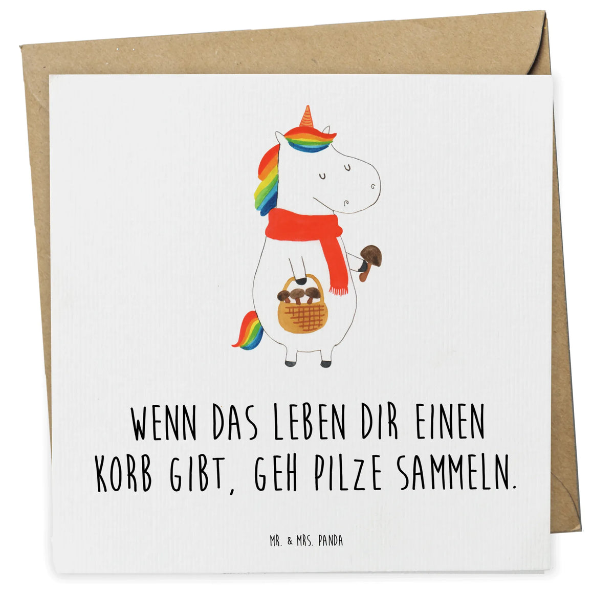 Deluxe Karte Einhorn Pilz Glückwunschkarte, Klappkarte, anlasskarte, doppelkarte, faltkarte, Grußkarte, Unicorn, Einhorn, Einhörner, Einhorn Deko, Pilze, Liebeskummer, Motivation, Pilzsammler, Spruch
