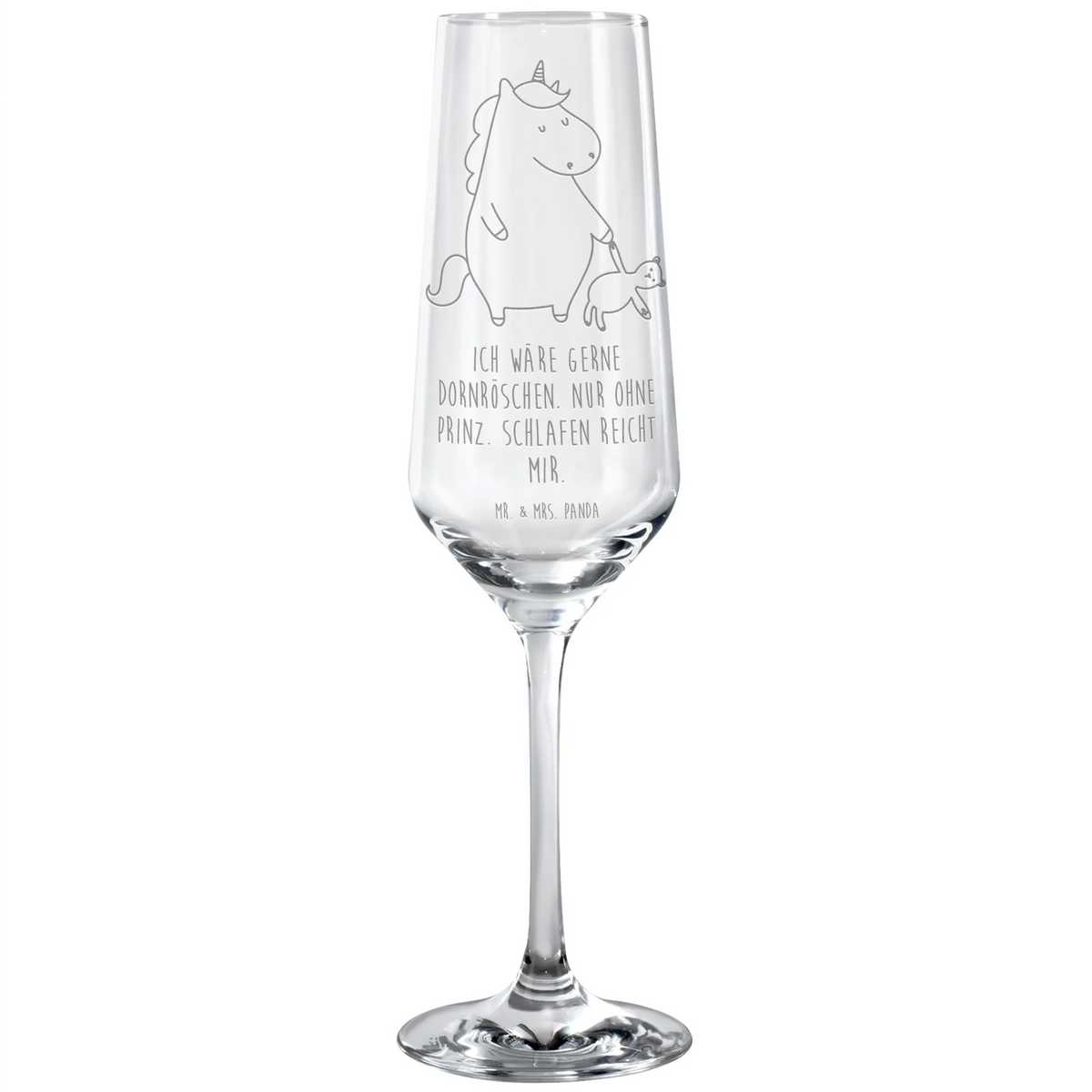 Sparkling wine glass unicorn teddy sleep, child gift, bed, single life, girlfriend, child present, good night, dreaming, sweet