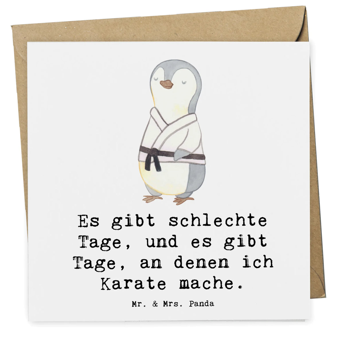 Deluxe Card penguin karate faltkarte, Glückwunschkarte, Klappkarte, Grußkarte, anlasskarte, doppelkarte, Sportart, Hobby, Danke, Dankeschön, Geschenk, Auszeichnung, Gewinn, Sportler, Schenken, Sport, Karate, Kampfsportart, Kampfkunst, Karate Verein, Selbstverteidigung