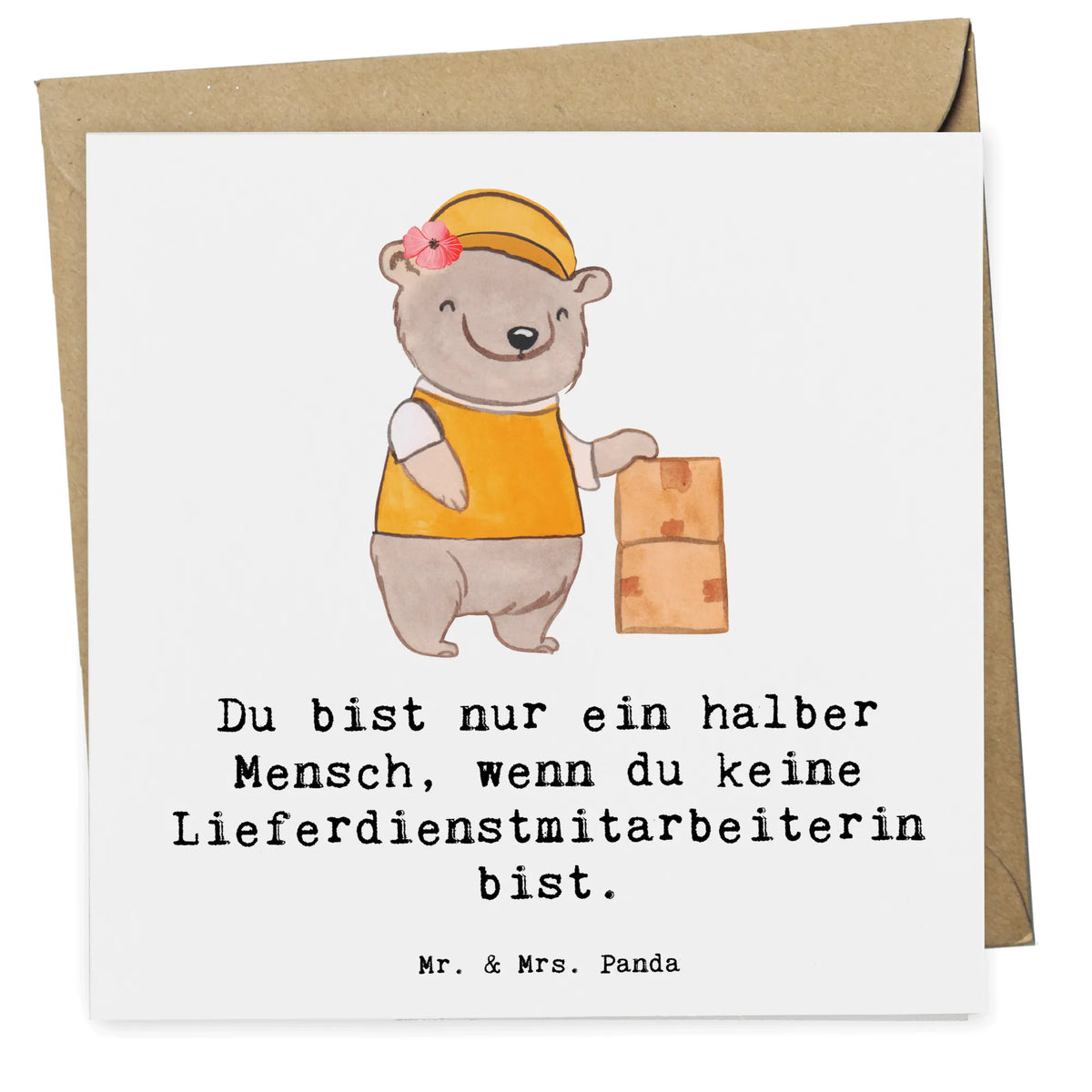 Deluxe Karte Lieferdienstmitarbeiterin Herz