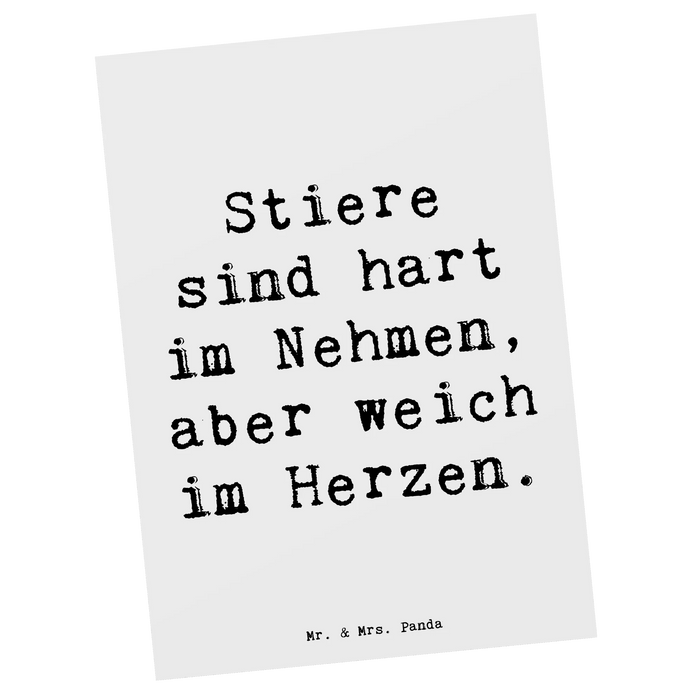 Postkarte Stier Hart weich