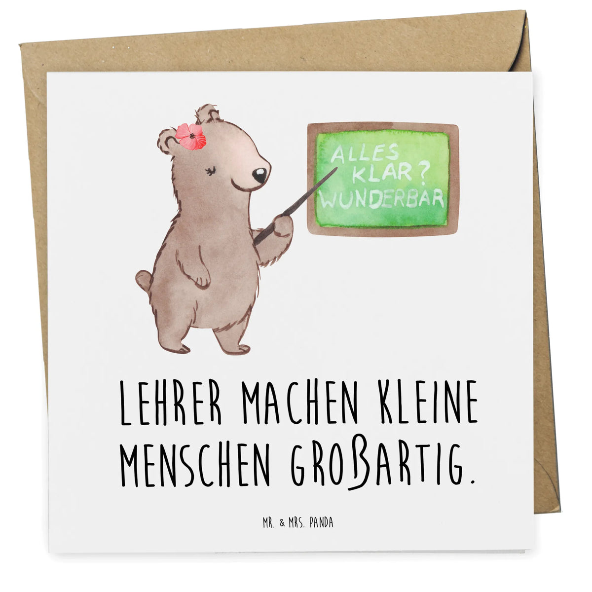 Deluxe Card Lehrer machen kleine Menschen großartig. Grußkarte, doppelkarte, Klappkarte, faltkarte, anlasskarte, Glückwunschkarte, Dekoration, sprüche, zitate, spruch kollektion, inspiration, motivation, lebensweisheiten, geschenkideen, wanddeko, wohnaccessoires, sprüche sammlung, schöne sprüche, glück, liebe, freude, Lächeln, alltag verschönern, nachhaltige geschenke, Kreativ, Einzigartig, shopify, mr and mrs panda