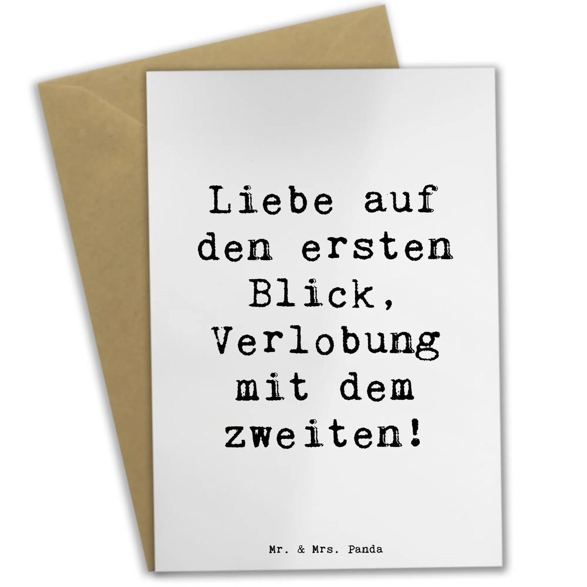 Kartka okolicznościowa Powiedzenie Liebe auf den ersten Blick, Verlobung mit dem zweiten!