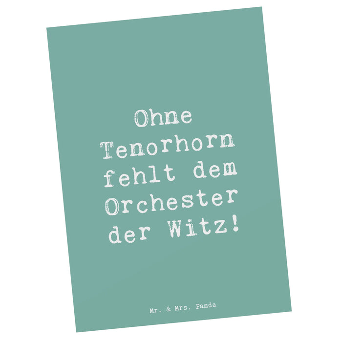Postkarte Spruch Tenorhorn Witz