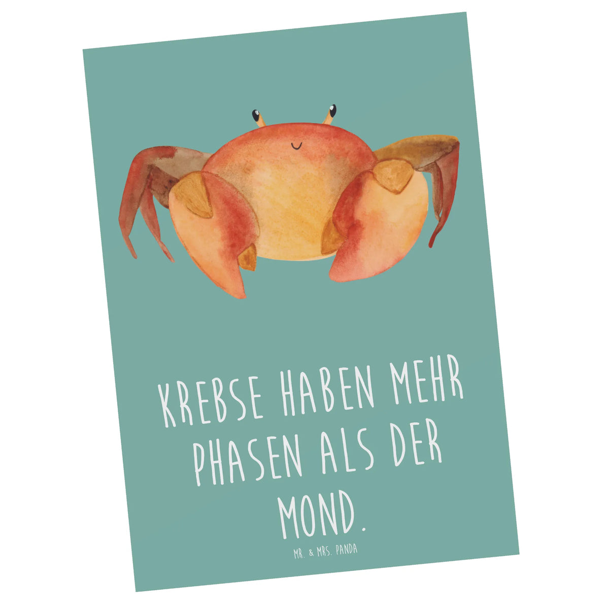 Postcard Krebse haben mehr Phasen als der Mond. month of birth, date of birth, astrology, birthdays, constellations