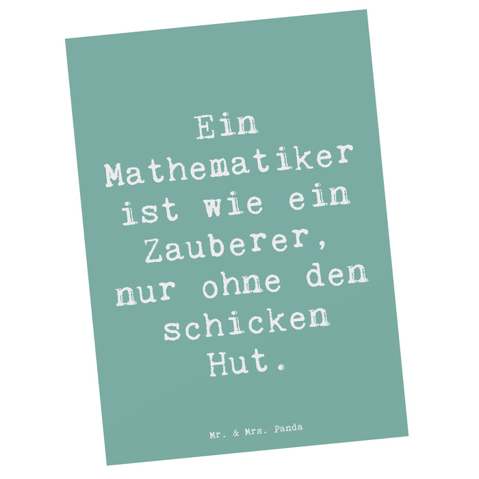 Postkarte Spruch Mathematiker Magie