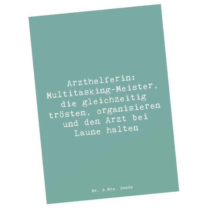 Postkarte Spruch Arzthelferin Meister