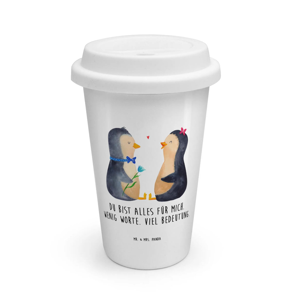 To Go Cup Penguin pair North Pole, Penguins, love gift, great love, proof of love, wedding day, wedding gift, anniversary, wedding, dream couple, lovers, penguins
