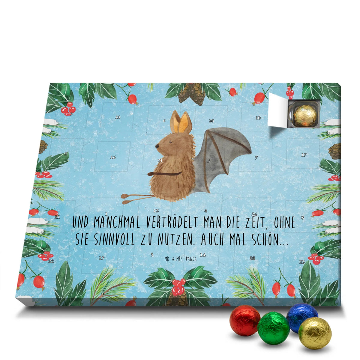 Schoko Adventskalender Fledermaus Sitzen