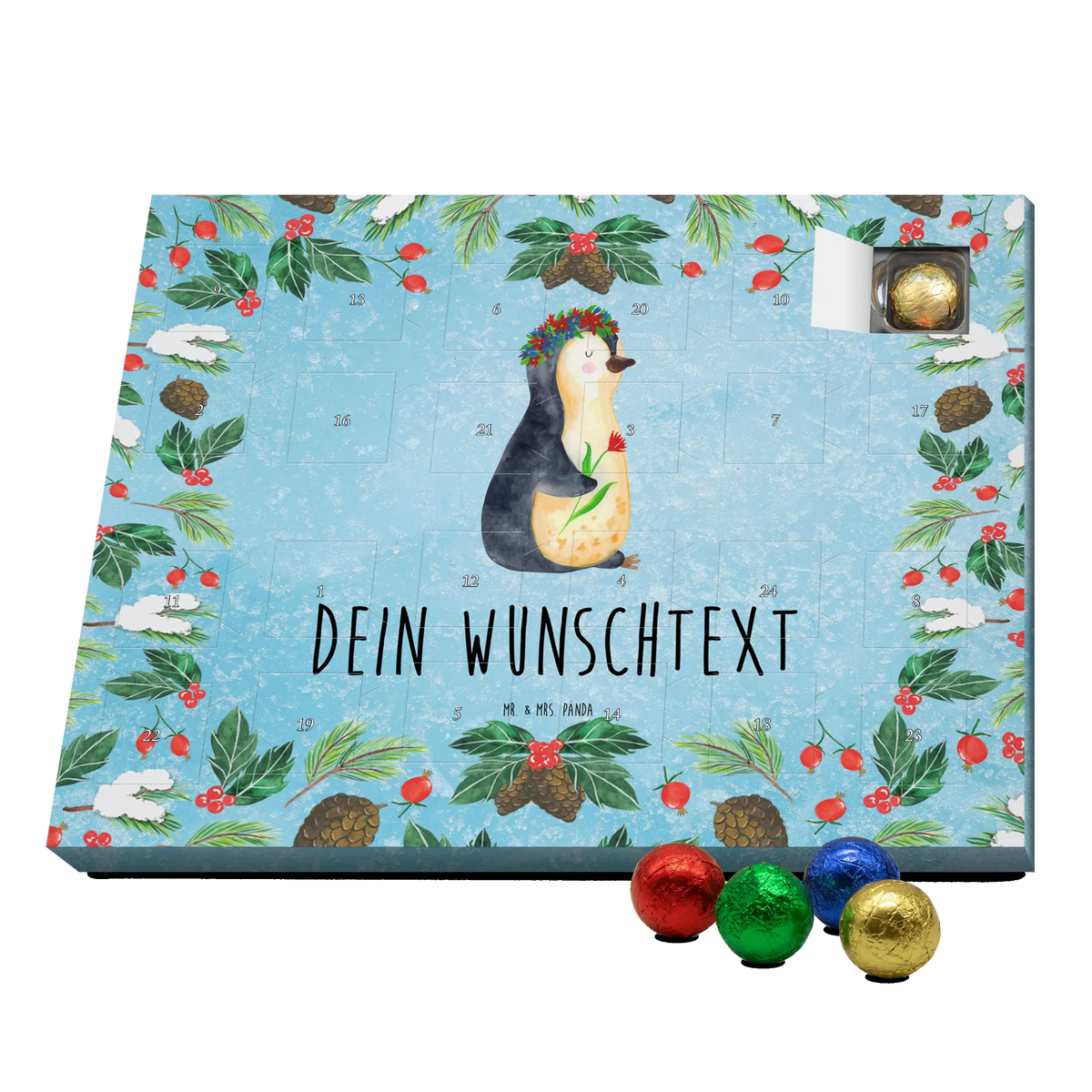  Penguin Flower North Pole, Penguins, goals in life, universe, wreath of flowers, lovesickness, goals, gift idea, love of life, penguins, wishes