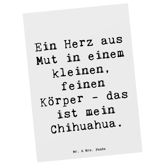Pocztówka Powiedzenie Ein Herz aus Mut in einem kleinen, feinen Körper - das ist mein Chihuahua.