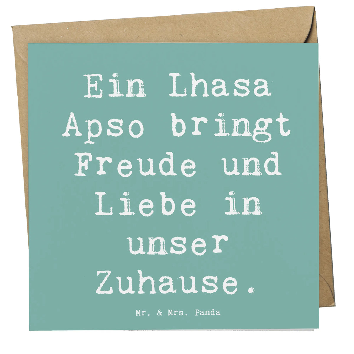 Karta Deluxe Powiedzenie Ein Lhasa Apso bringt Freude und Liebe in unser Zuhause.