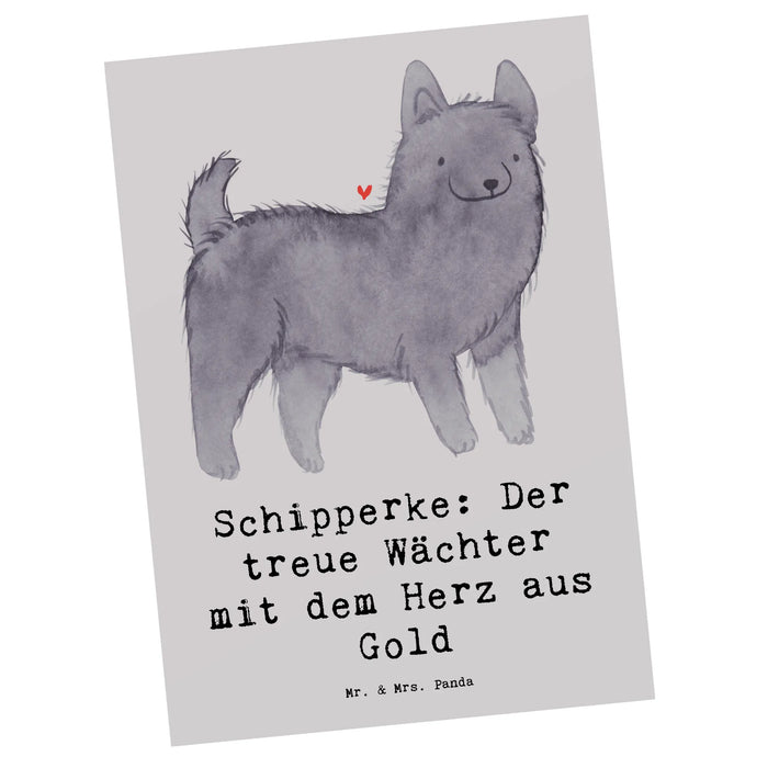 Postkarte Schipperke Wächterherz