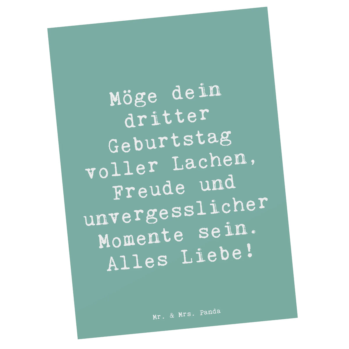 Pocztówka Powiedzenie Möge dein dritter Geburtstag voller Lachen, Freude und unvergesslicher Momente sein. Alles Liebe! prezent urodzinowy, prezent, Urodziny