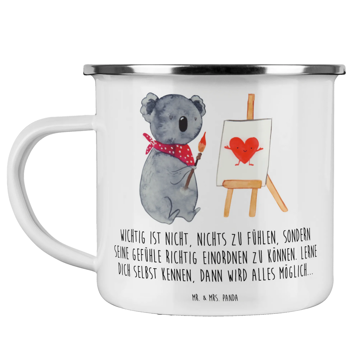 Enamel camping mug Wichtig ist nicht, nichts zu fühlen, sondern seine Gefühle richtig einordnen zu können. Lerne dich selbst kennen, dann wird alles möglich... Emaille Tasse, blechbecher, outdoortasse, Outdoor Becher, Motivtasse, Tasse Emaille, Blechtasse, Campingtasse, Campingbecher, wandertasse, Emailletasse, Pott, Emaille Becher, wanderbecher, Kaffeepott, metallbecher, Outdoor Tasse, becher emaille, Teetasse, Haferl, Teebecher, Reisebecher, reisetasse, emaillebecher, Dekoration, sprüche, zitate, spruch kollektion, inspiration, motivation, lebensweisheiten, geschenkideen, wanddeko, wohnaccessoires, sprüche sammlung, schöne sprüche, glück, liebe, freude, Lächeln, alltag verschönern, nachhaltige geschenke, Kreativ, Einzigartig, shopify, mr and mrs panda