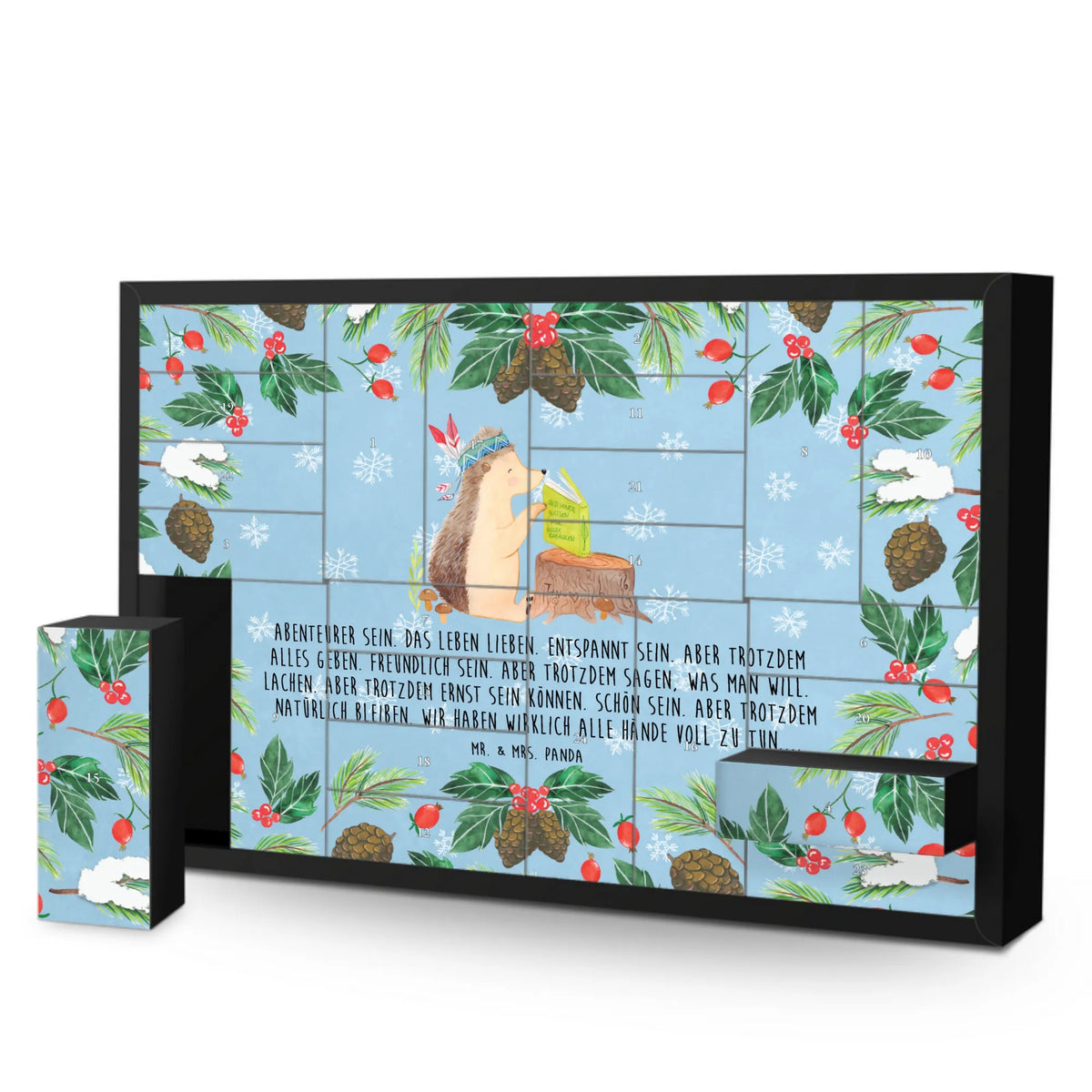 Fillable advent calendar Hedgehog feather headdress