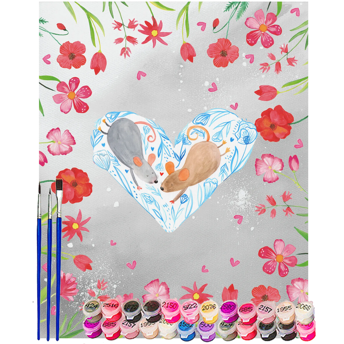 Malowanie według numerów Myszy serce Malen nach Zahlen Leinwand, malen mit zahlen, malset, Malen nach Zahlen, leinwand malerei, acrylmalerei set, kreativ set, DIY Malen nach Zahlen, Malen nach Zahlen Bild, Acryl Malen nach Zahlen, acryl malset, diy set, leinwand malset, Zahlenbild, malerei nach zahlen, malen nach zahlen set, Verlobung, Liebe, Heiraten, Partner, Ehefrau, Liebesgeschenk, Heiratsantrag, Hocheitstag, Freundin, Jahrestag, Ehemann, Freund, Liebesbotschaft, Liebesbeweis, Hochzeit, Geschenk für Zwei, Mäuse, Gemeinsamkeit, Maus, Love, Lieblingsmensch