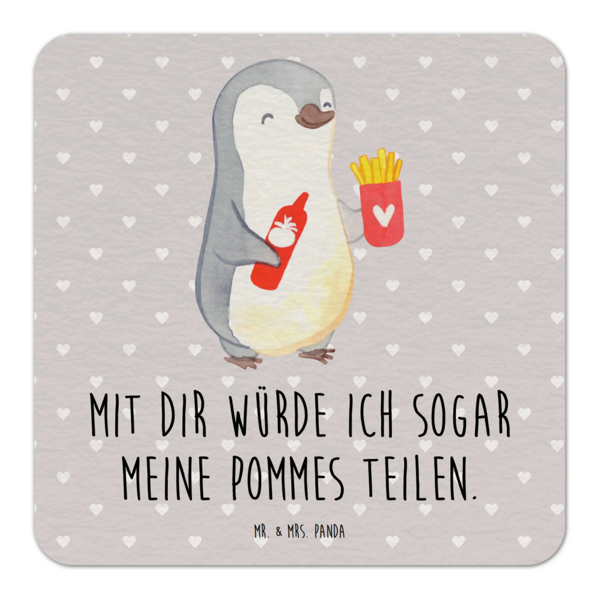 Coaster penguin French fries Love gift, gift for her, gift for him, anniversary gift, Loving, Two, Together, Marriage, Proposal of marriage, Valentine's Day Gift for Women Love Gift Anniversary Wedding Anniversary Party Favor Gift for Girlfriend Gift for Partner Boyfriend Gift Token of Love for Men for Husband