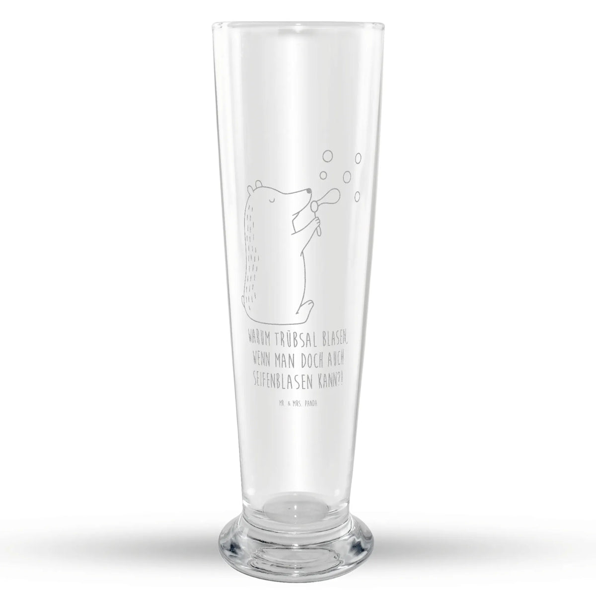 Pszeniczne szkło niedźwiedź bańki mydlane Bierglas, Weißbierglas, Weizen Glas, Bier Glas, Mr & Mrs Panda Weizenglas, Weizenbier Glas, Teddy, Bär, Teddybär, Seifenblasen Bär Lustig Sein Glücklich Traurig Happy