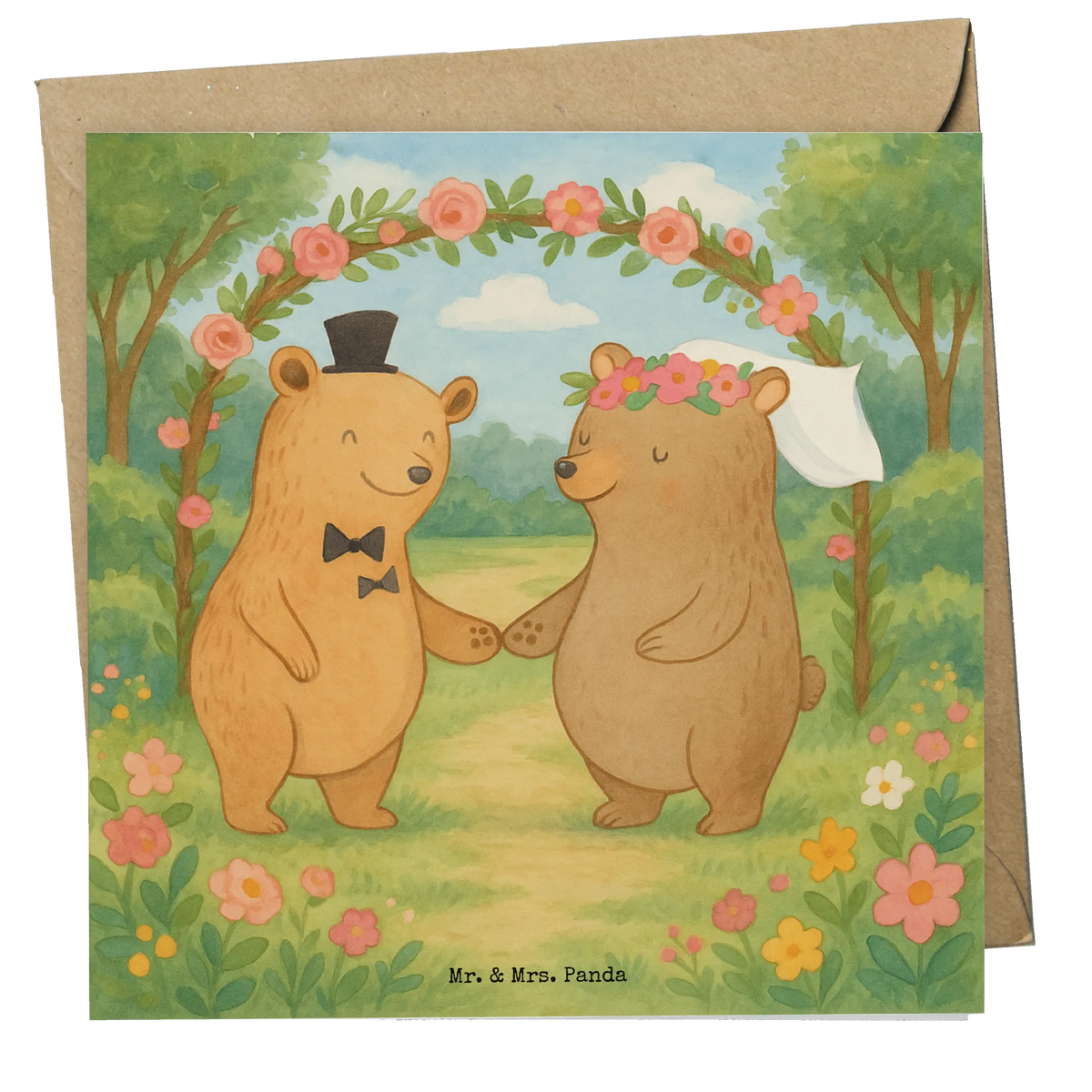 Grußkarte Bären Heirat Design doppelkarte, anlasskarte, faltkarte, Glückwunschkarte, Klappkarte, Grußkarte, Hochzeitsgeschenke für Brautpaar, Ehe, Hochzeitskarte, Hochzeitsfeier, Trauung, Hochzeitsgeschenk, Trauungsgeschenk, Verlobungsfeier, Hochzeit, Verlobungsgeschenk, Hochzeitsgeschenkideen, Hochzeitstag, Geschenk Zur Hochzeit