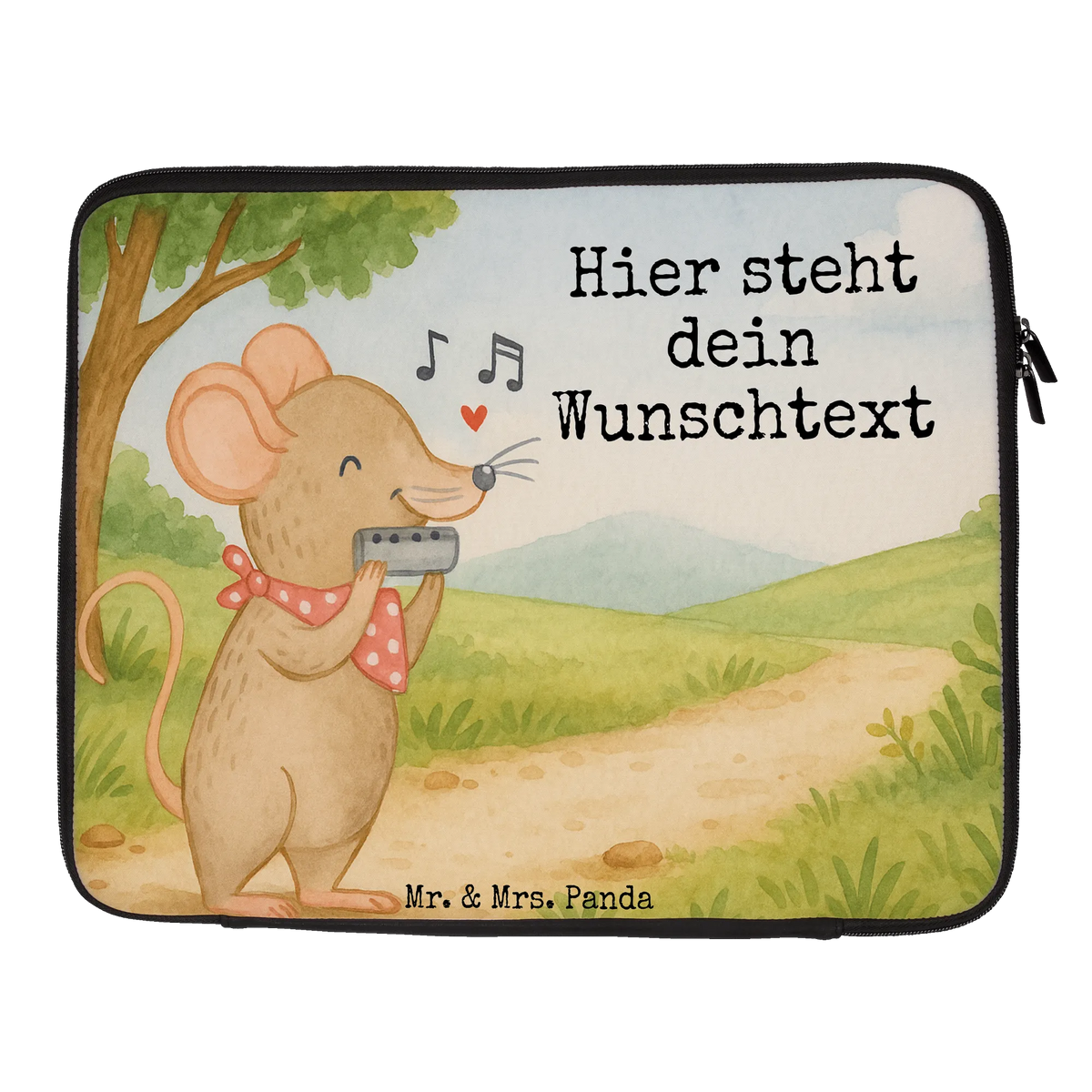 Personalized Notebook Bag Mouse harmonica Design Instruments, gifts for musicians, music enthusiasts