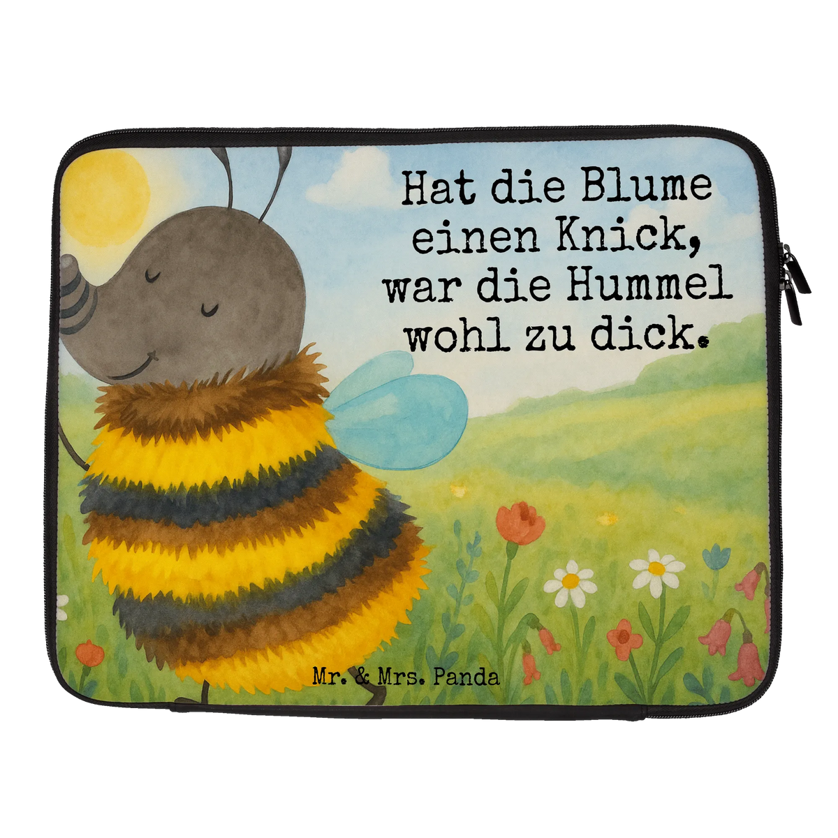 Laptop Bag bumblebee fluffy Design card, good mood, cute animal motives, special gifts, animal lover, gifts, hand drawn, cute, gift ideas, funny sayings, small animals, Flower, Bumblebee, Nature, Fluffy