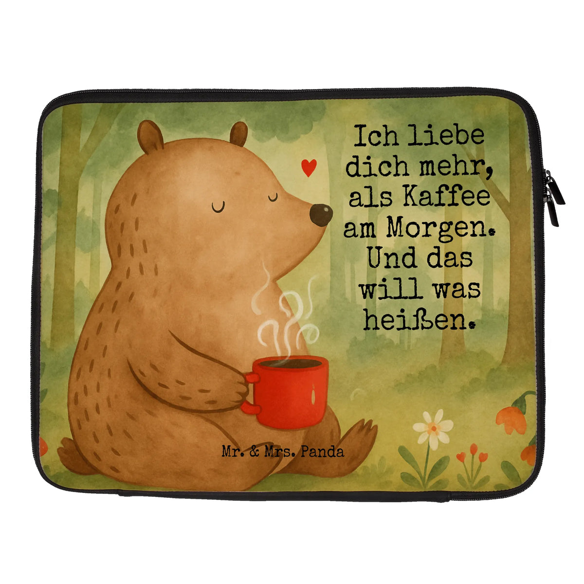 Laptop Bag bear morning coffee Design Loving, anniversary gift, Two, Love gift, Proposal of marriage, gift for him, Together, gift for her, Marriage, Valentine's Day Gift for Women Love Gift Anniversary Wedding Anniversary Party Favor Gift for Girlfriend Gift for Partner Boyfriend Gift Token of Love for Men for Husband