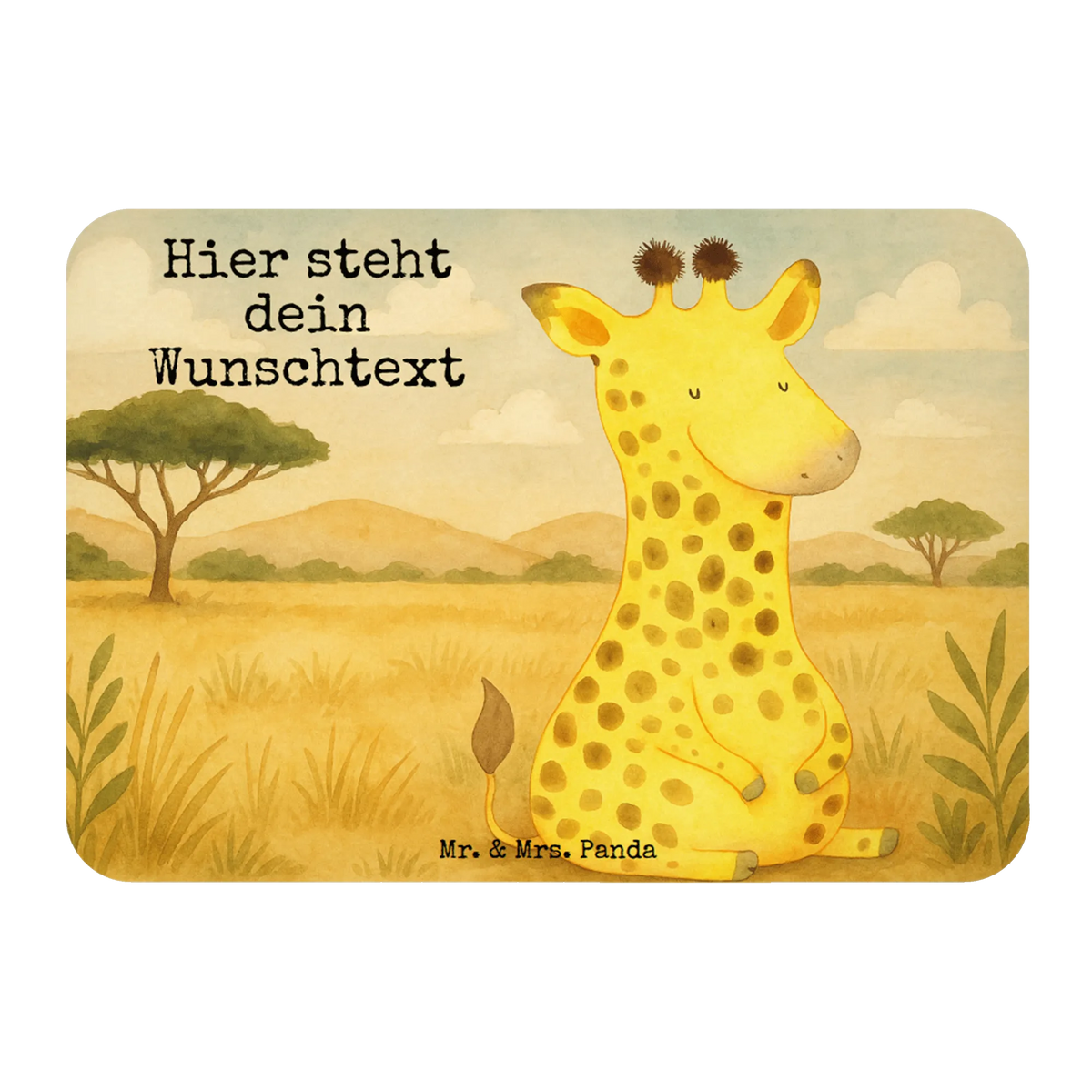 Personalized Magnet giraffe Satisfied Design Africa, Happiness, Adventure, Giraffe