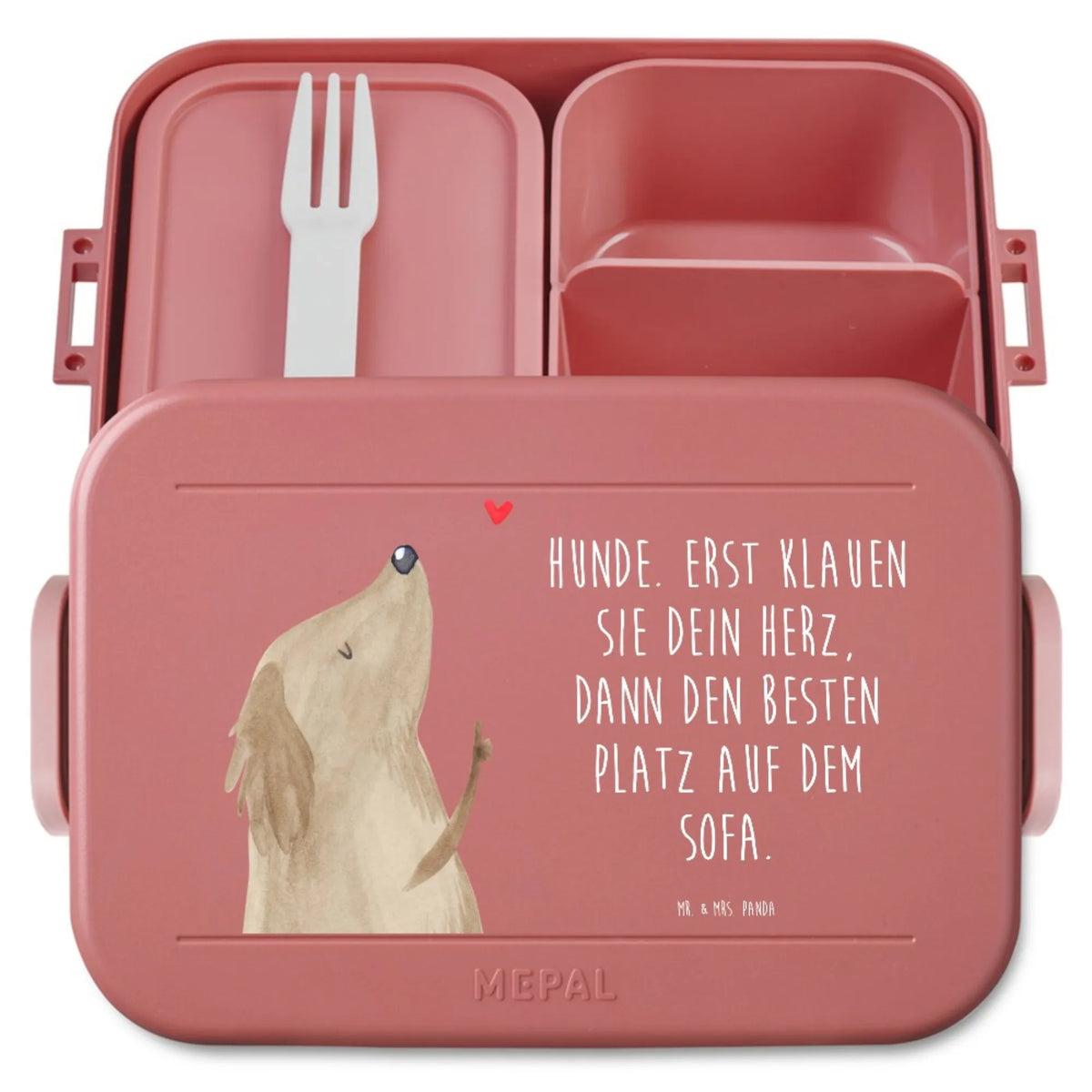 MEPAL Bentobox Hund Liebe Motiv Snackdose, Bento Box, Lebensmittelbehälter, Vesperbox, Essensbox, Bento-Brotdose, Snackbox, Bentobox, Frischhaltedose, Essensbehälter, Jausenbox, Lunchbox, Meal Prep Box, Sprüche, Hund, Hunderasse, Hundebesitzer, Hundemotiv, Haustier, Tierliebhaber, Hundeliebe, Frauchen, Liebe, Hunde, Hundeglück