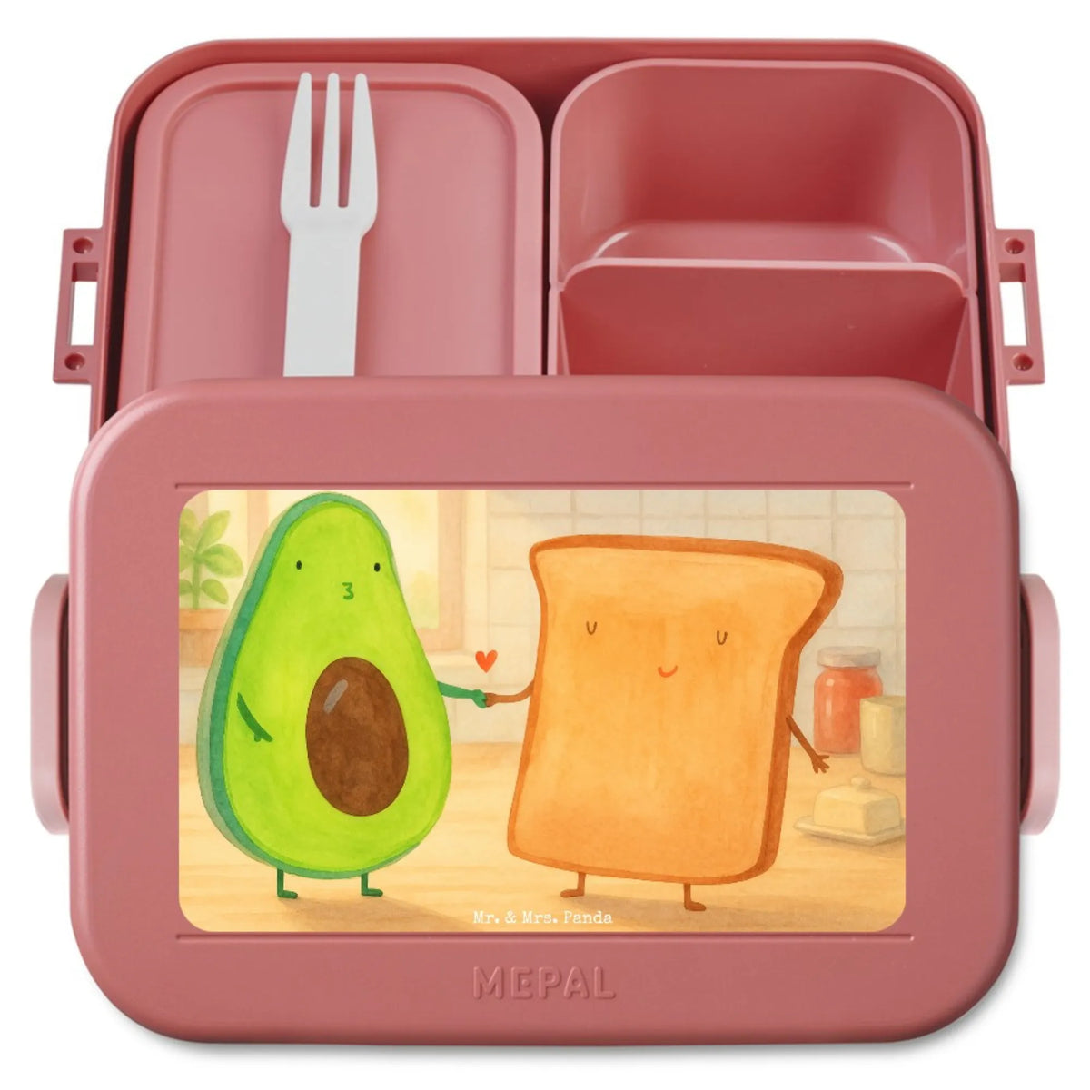 MEPAL Bentobox Avocado Toast Design Frischhaltedose, Essensbehälter, Bento Box, Snackbox, Snackdose, Bento-Brotdose, Essensbox, Meal Prep Box, Lunchbox, Jausenbox, Bentobox, Lebensmittelbehälter, Vesperbox, Avocado, Veggie, Vegan, Gesund, Hochzeitsgeschenk, Verlobt, Verlobungsparty, Jahrestagsgeschenk, Freund, Hochzeit, Freundin, Toast, Jahrestag, Toastbrot, Pärchen, Liebespaar
