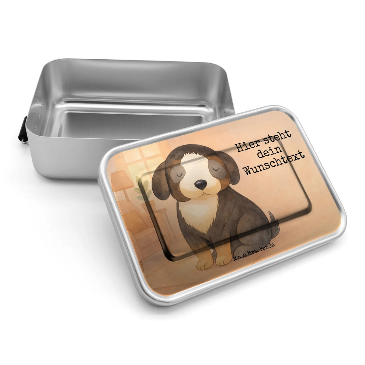 Personalized Metal Lunch Box Dog Relax Design dog breed, mutt, hound, woof, dog mama, love dogs, love for dogs, dog decorative items, bag with dog print, funny gifts for dog owners, what do you give a dog lover, Christmas gifts for dogs, gifts for dogs, dog sayings, black dog, dog love, dog happiness
