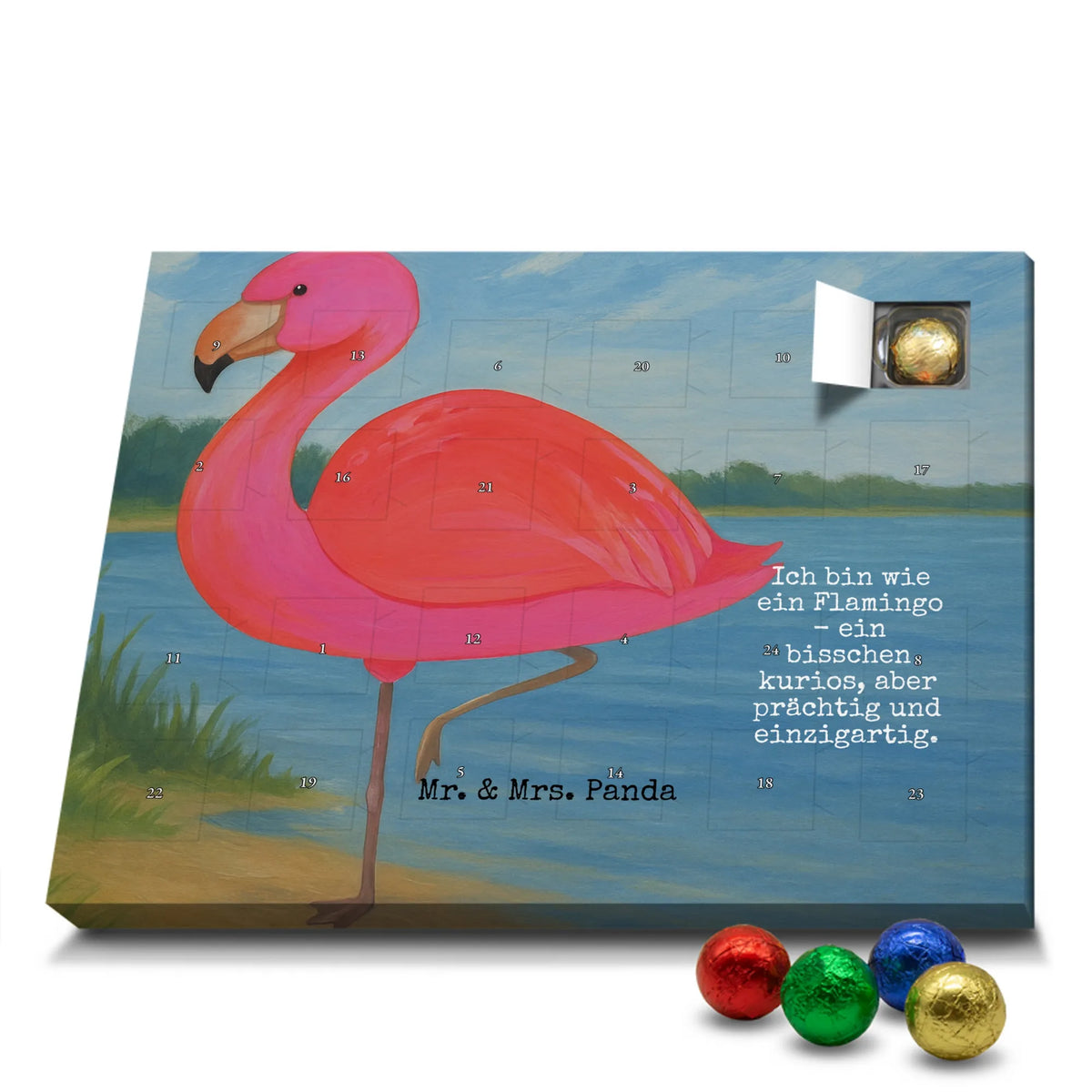 Chocolate advent calendar flamingo Classic Design children, gifts, gift idea, funny sayings, pink bird, bird of paradise, red, flamingo decoration, gift pink, adults, flamingo fans, vacation, unusual gifts in pink, pink gifts, girls gifts, small gifts, Caribbean feeling, Pride, Self-love, for me, Me, Outsider, Daughter, Saying, Son, Girlfriend, Unique, Siblings, Girlfriends