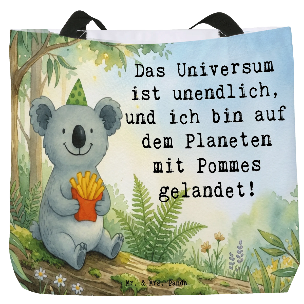 Shopper Koala Pommes Design Unitasche, Tragetasche, Statement-Tasche, Beutel, Reisetasche, Alltagstasche, Schultasche, Pandatasche, City-Shopper, Stoffbeutel, Laptoptasche, Tasche, Tragebeutel, Einkaufstasche, Strandtasche, XL Tasche, Urlaubstasche, studententasche, Freizeittasche, Schulbeutel, Büchertasche, Tote Bag