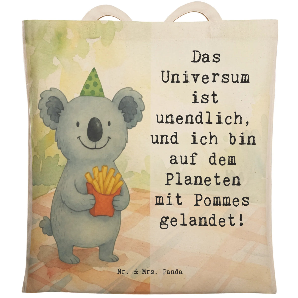 torba na zakupy Koala Pommes Design Einkaufstasche, Mehrzwecktasche, Große Einkaufstasche, Stofftragetasche, Shoppingtasche, Tragetasche Bedruckt, Markttasche, Beutel, Tragetasche Mit Spruch, Tote Bag, Shoppingbag, Beuteltasche, großer shopper, Tragetasche, Shopping Bag, Alltagstasche, Cityshopper, Taschen Shopper, Freizeittasche, Einkaufsshoppinger, Stoffshopper, Stoffbeutel, Tasche, Beutel Tasche
