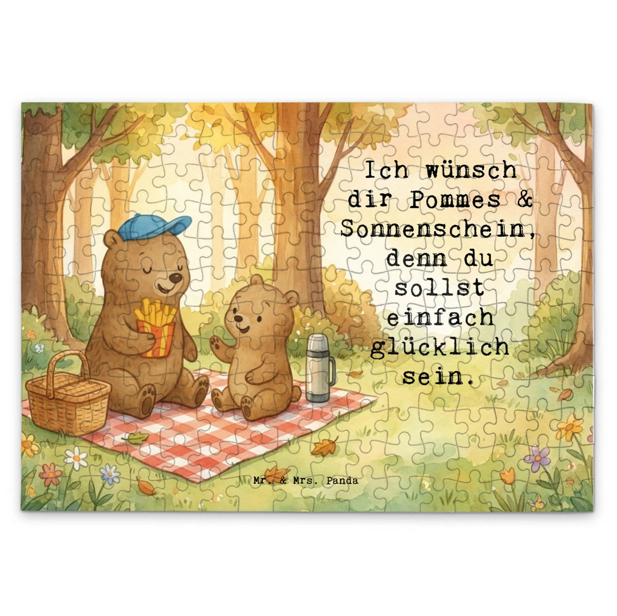 Puzzle Bär Kind Pommes Design 500 Teile Puzzle, Legespiel, Puzzle, Geduldspiel, Puzzlespiel, 2000 Teile Puzzle, 300 Teile Puzzle, 1500 Teile Puzzle, 1000 Teile Puzzle