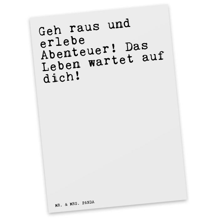 Pocztówka Geh raus und erlebe...