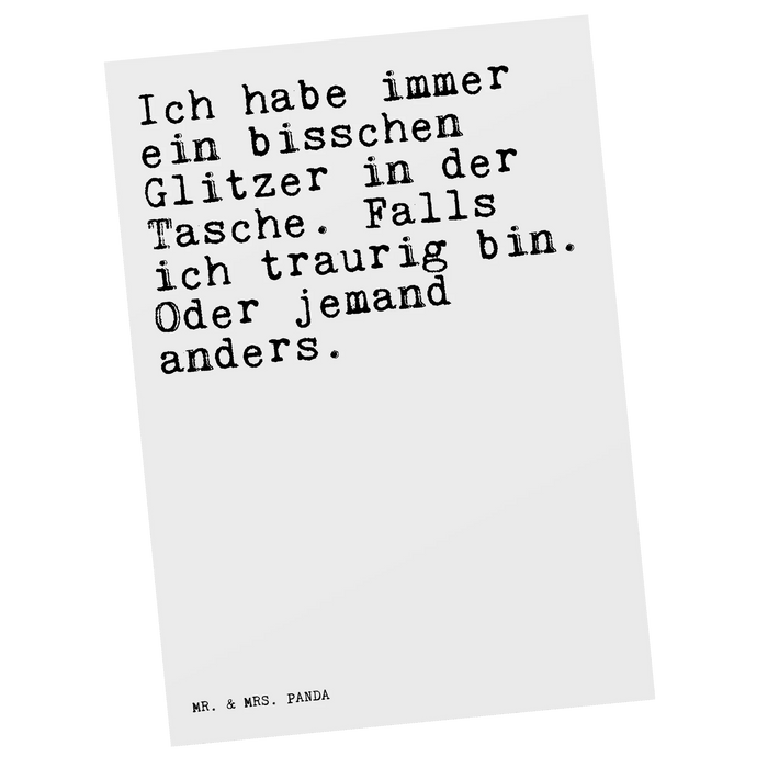 Postkarte Ich habe immer ein...