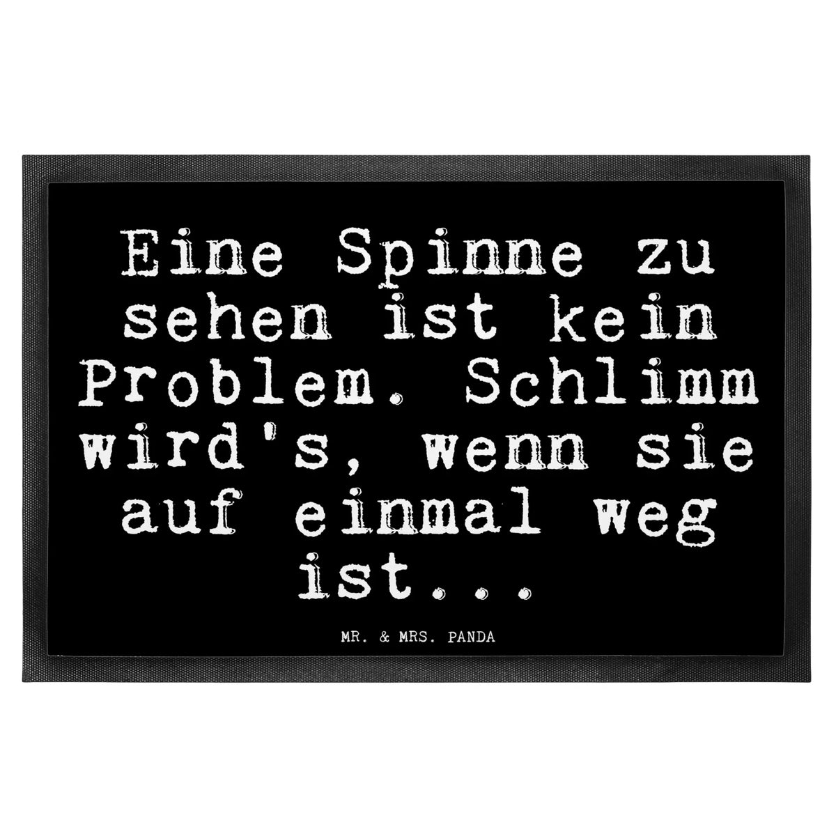 Fußmatte Eine Spinne zu sehen...