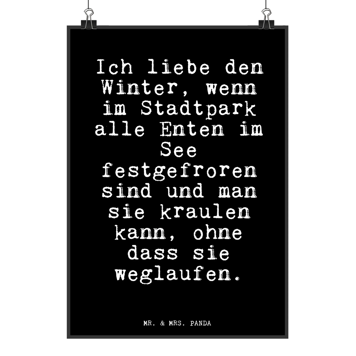 Plakat Ich liebe den Winter,...