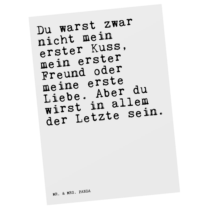 Postkarte Du warst zwar nicht...