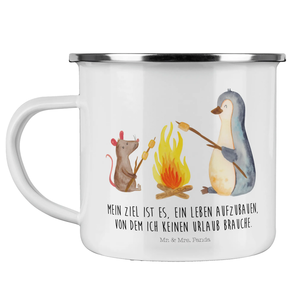 Kempingowy kubek emaliowany pingwin ognisko Campingtasse, Haferl, Blechtasse, Kaffeepott, Teetasse, wandertasse, Motivtasse, Outdoor Tasse, Emaille Tasse, Campingbecher, blechbecher, Emaille Becher, emaillebecher, Tasse Emaille, Pott, becher emaille, Reisebecher, reisetasse, metallbecher, Emailletasse, Teebecher, outdoortasse, wanderbecher, Outdoor Becher, Pinguin, Feuer, Liebe, Maus, Leben, Grillen, Lebensmotivation, Büro, Neustart, Arbeit, Büroalltag, Marshmallows, Job, Motivation, Lagerfeuer, Pinguine, Lebensspruch