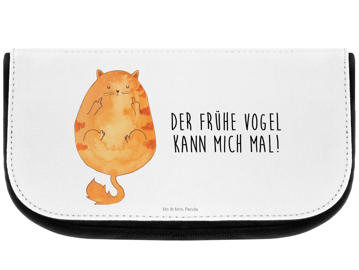 Kosmetyczka Kot ranny ptaszek Kot, motyw kotów, miłośnik kotów, dekoracje z kotami, przyjaciel kotów, entuzjasta kotów, produkty dla kotów, artykuły dla kotów, akcesoria dla kotów, pamiątki z kotami, produkty dla miłośników kotów, motywy kotów