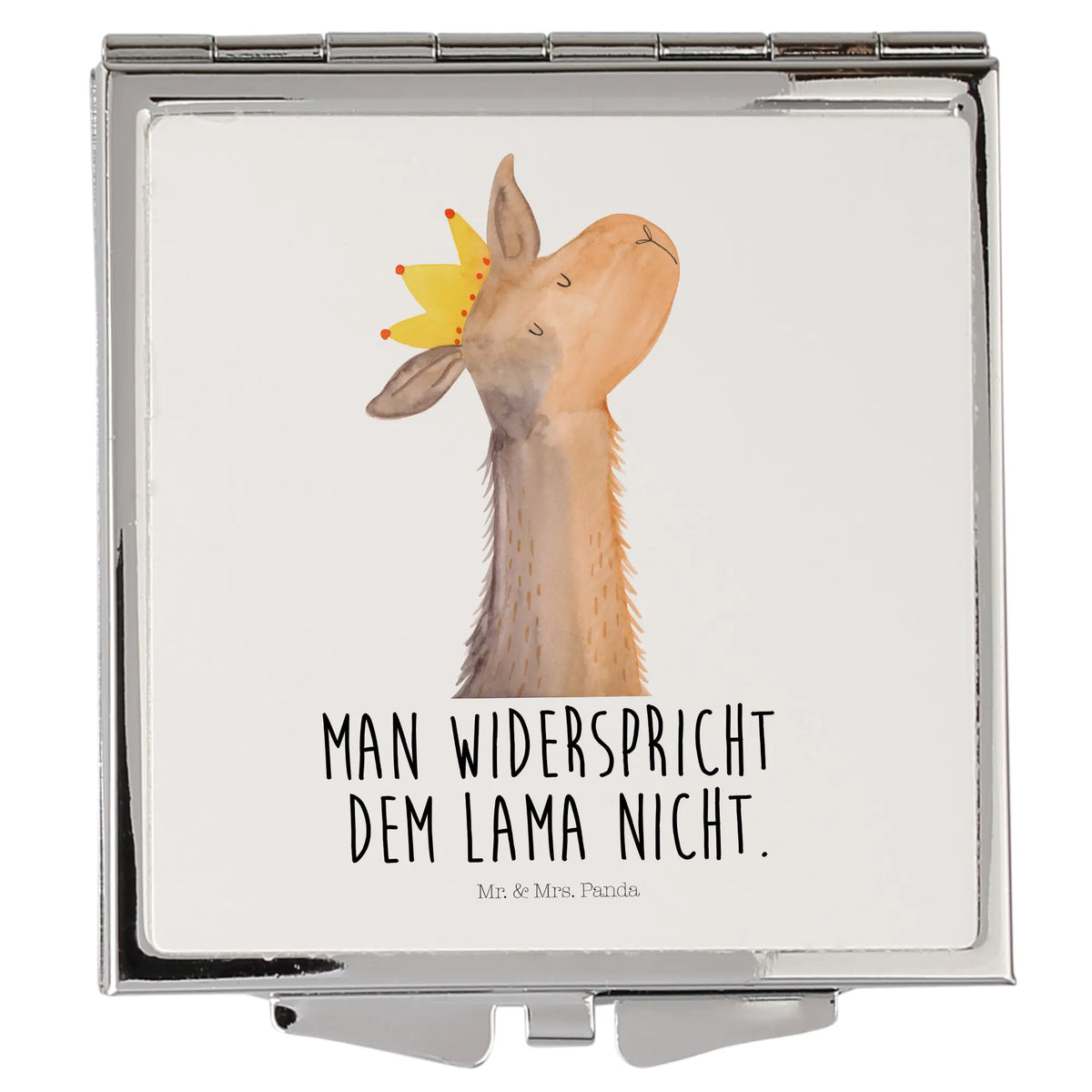 Handbag mirror llama head king